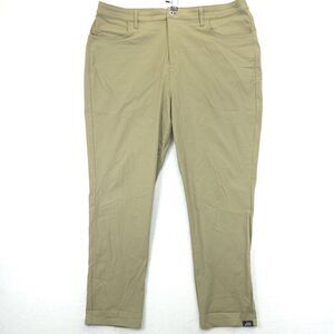 One Bone Men's Casual Elastic Waist Stretch Chino Pants Khaki Size D 40x29